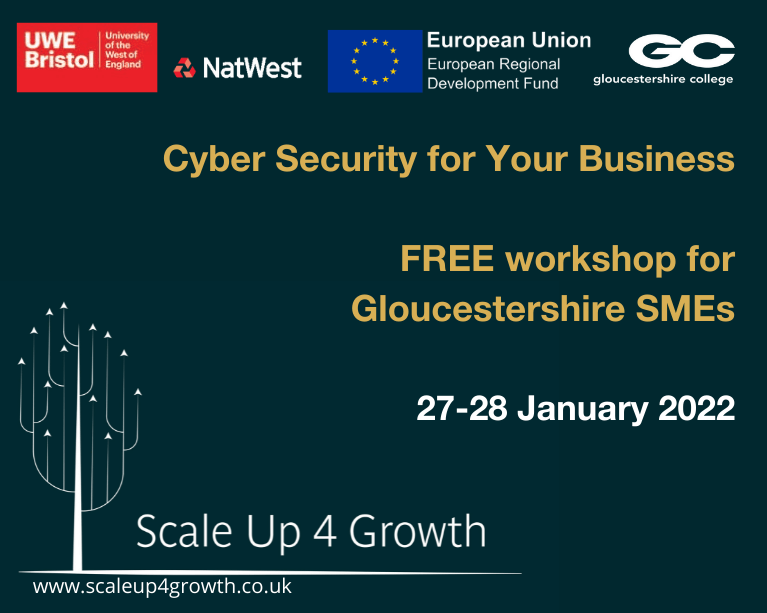 Cyber Security for Your Business workshop by Scale Up for Growth Gloucestershire (S4G) returns for 2022