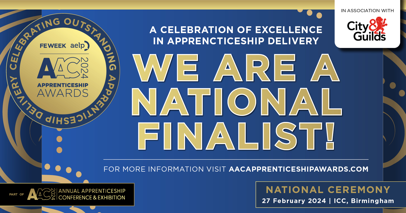 Gloucestershire College Named Finalist in AAC National Apprenticeship Awards 2024